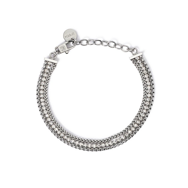 Bracciale con due catene e tennis - 831025