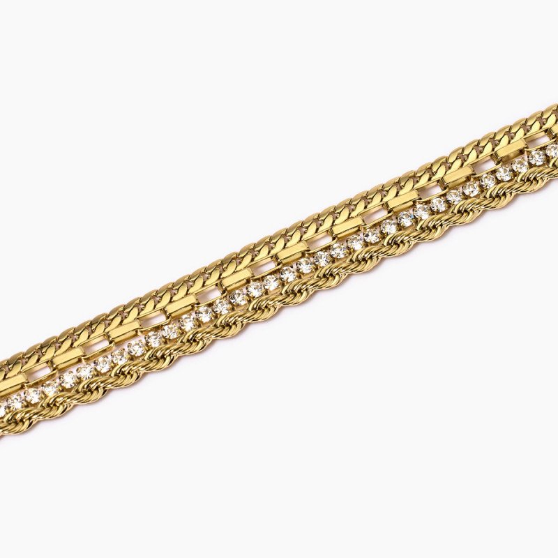 Bracciale dorato con tre catene - 831030