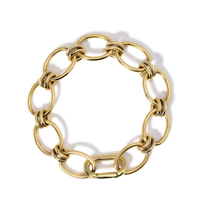 Bracciale dorato con maglie larghe - 831032