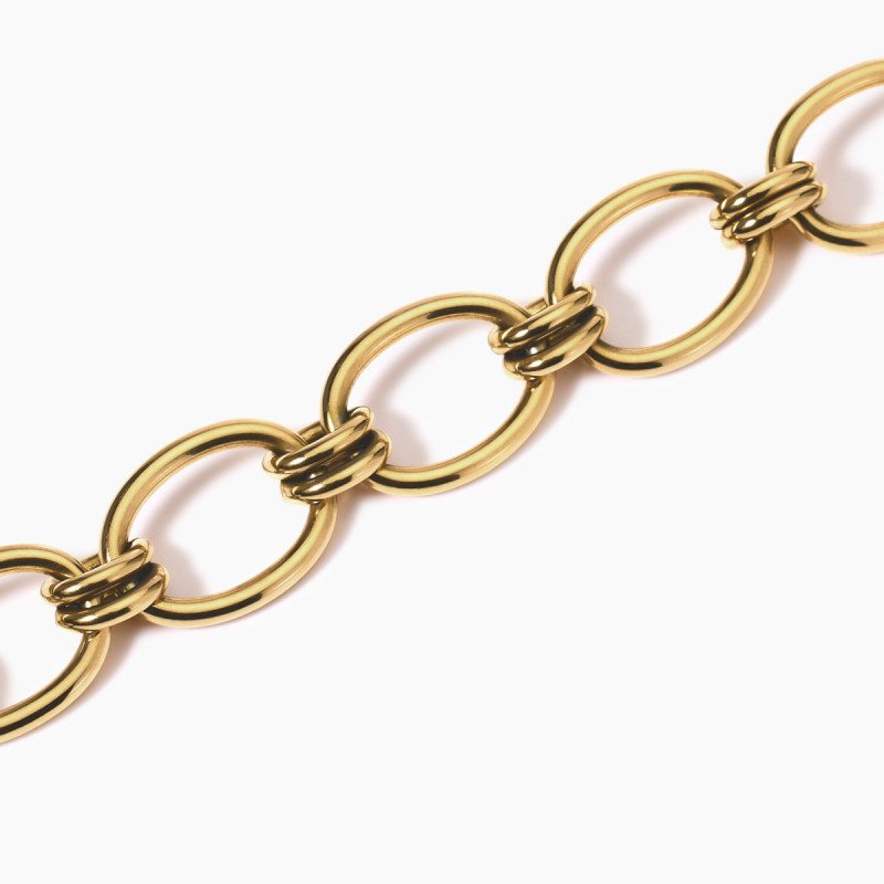 Bracciale dorato con maglie larghe - 831032