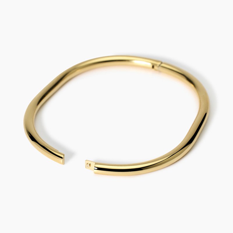 Bracciale rigido in acciaio dorato - 831037