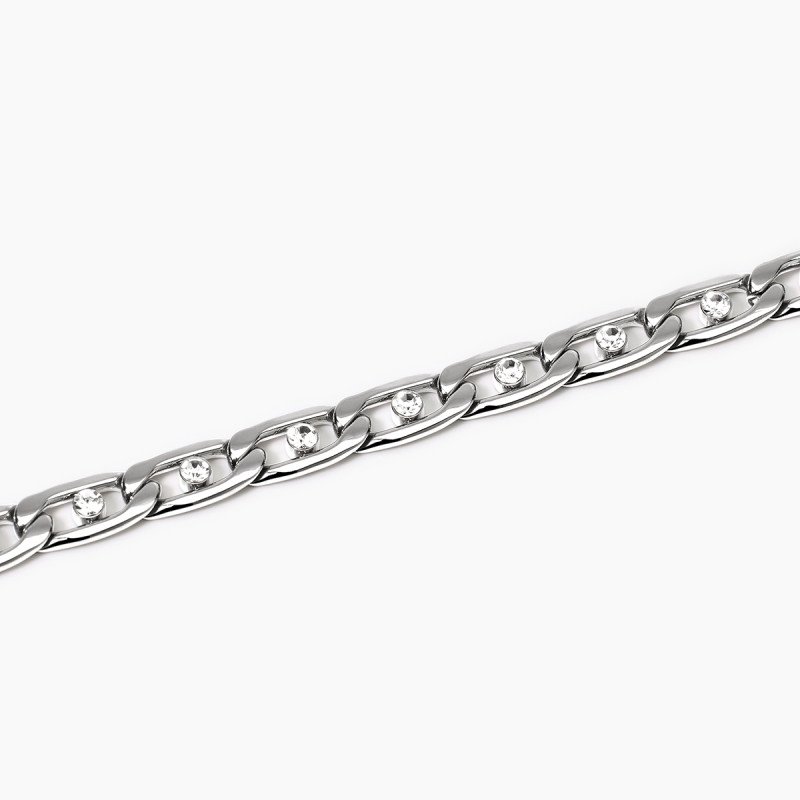 Bracciale con catena groumette e cristalli - 831047