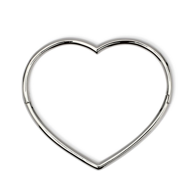 Bracciale rigido a cuore in acciaio - 831049