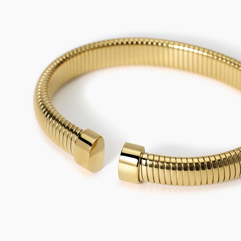 Bracciale tubogas in acciaio dorato - 831054