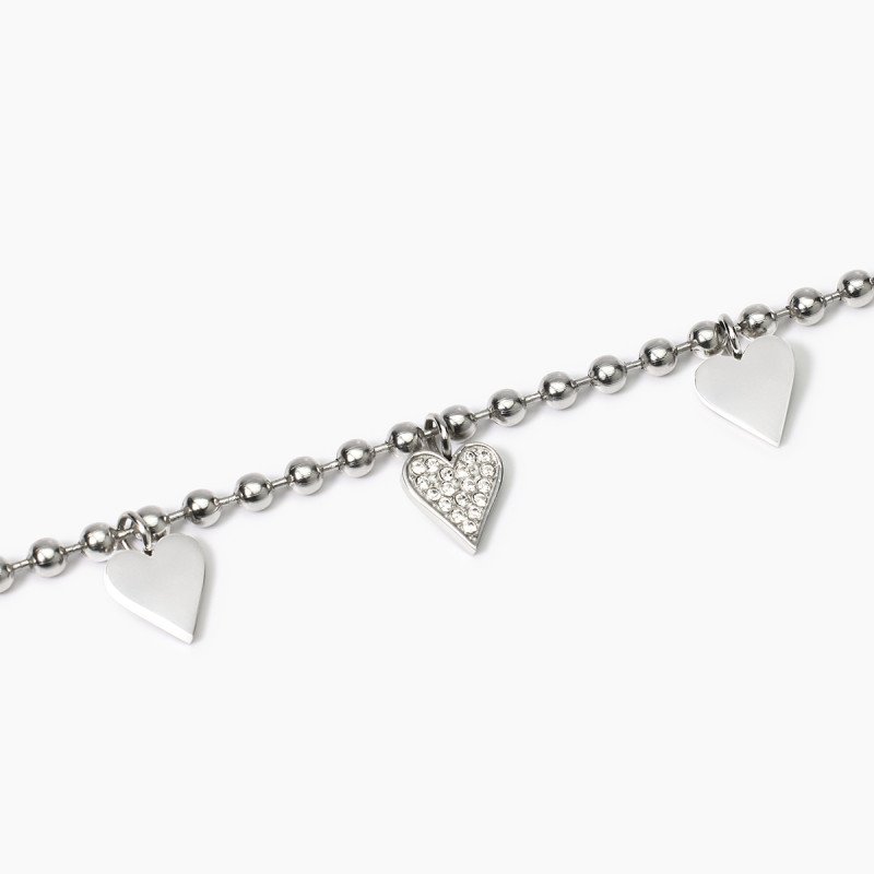 Bracciale con ciondoli cuore - 831055