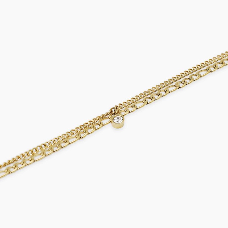 Bracciale dorato con catene e ciondolo - 831065