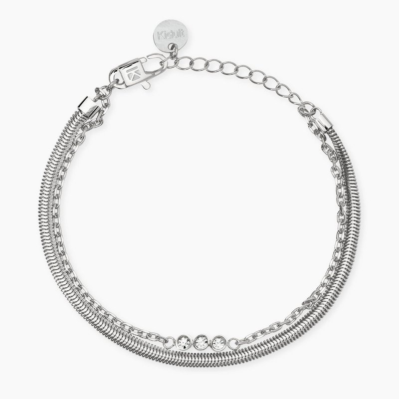 Bracciale con catene e cristalli - 831066