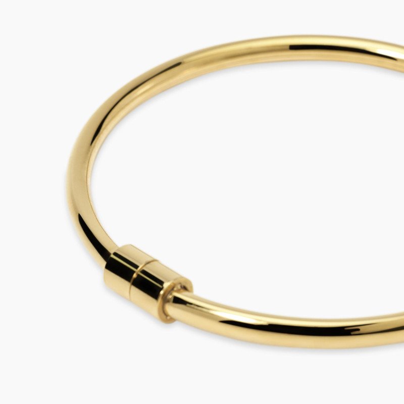 Bracciale bangle in acciaio dorato - 831077