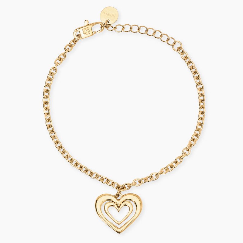 Bracciale dorato con ciondolo cuore - 831080