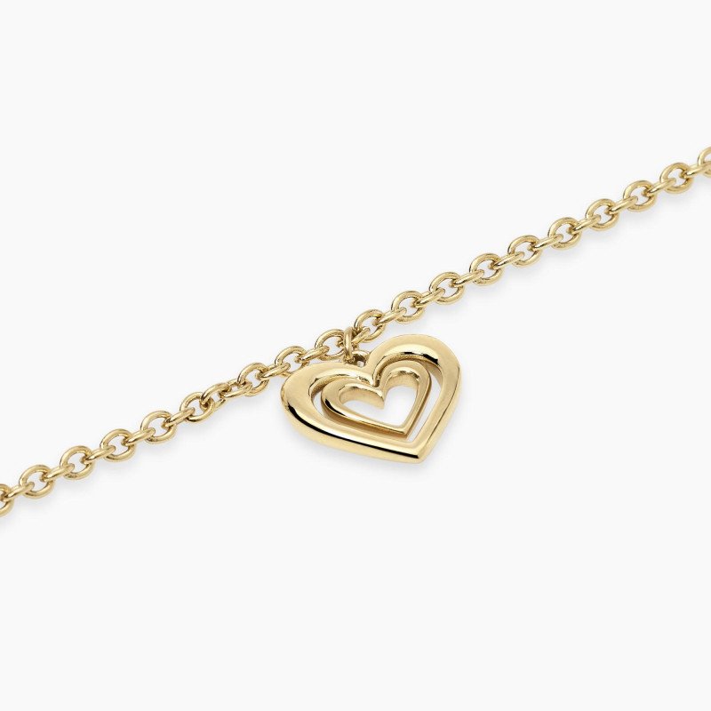 Bracciale dorato con ciondolo cuore - 831080