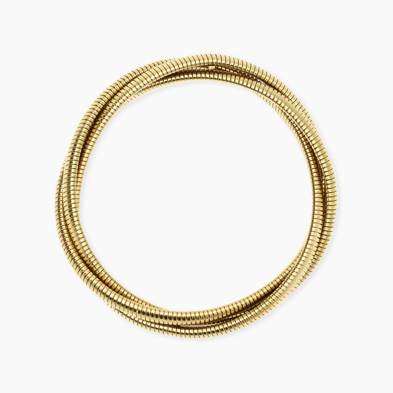 Bracciale dorato tubogas intrecciato - 831082