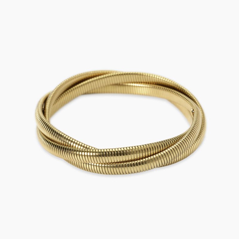 Bracciale dorato tubogas intrecciato - 831082