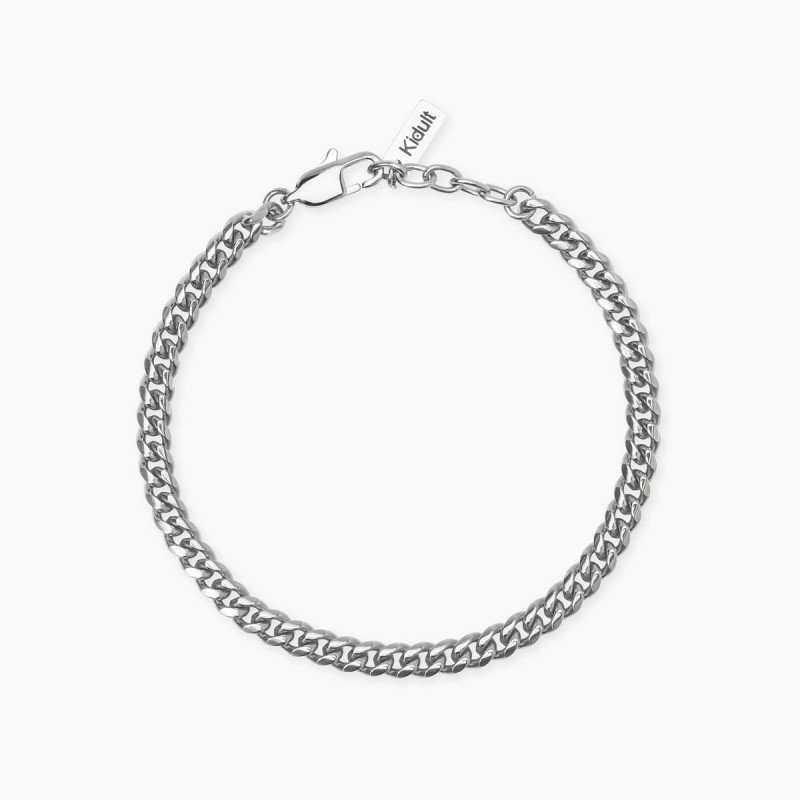 Bracciale in acciaio con catena groumette - 831083