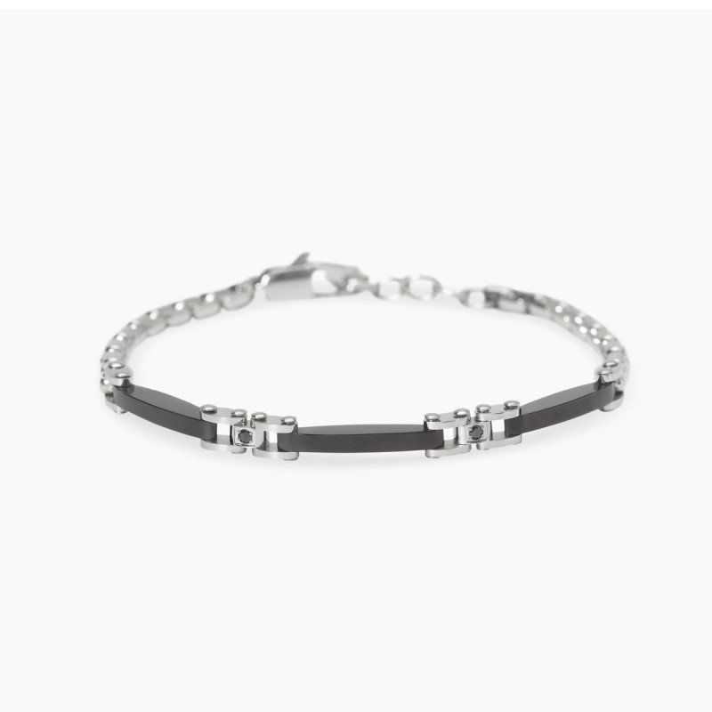 Bracciale regolabile con elementi neri - 831092