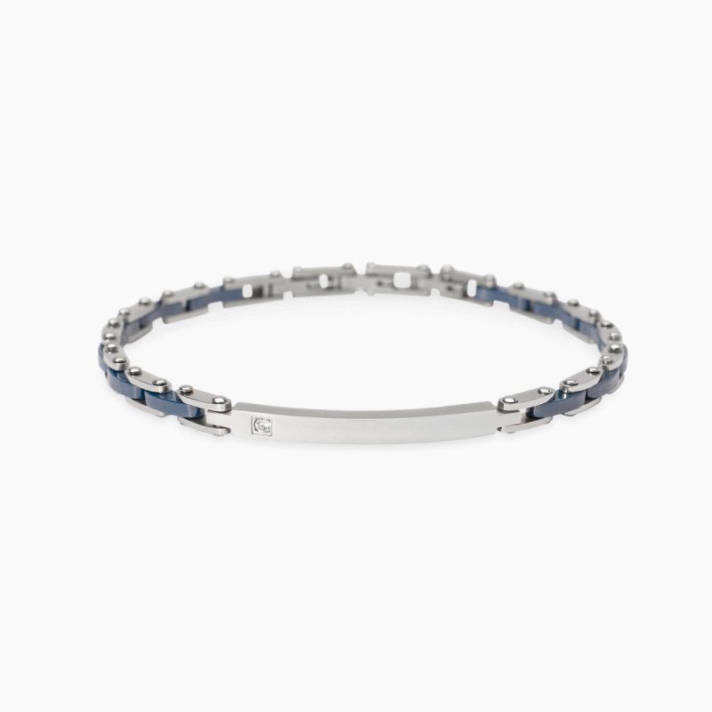 Bracciale con piastra e inserti in ceramica - 831096