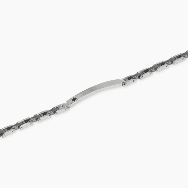 Bracciale in acciaio 316L ceramica cristalli - 831097