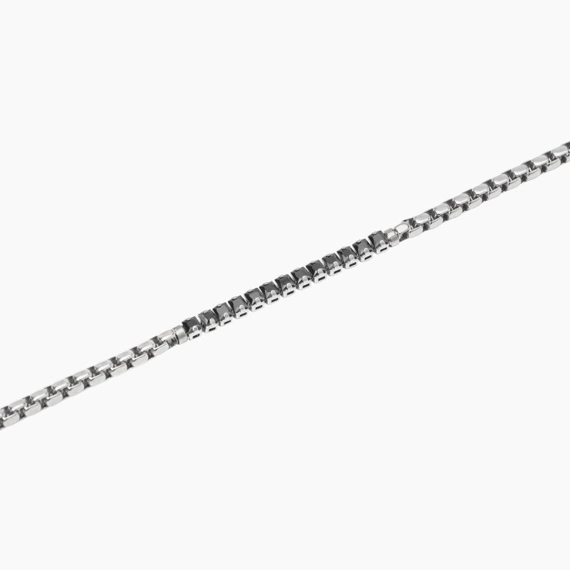 Bracciale con catena veneta e cristalli - 831098