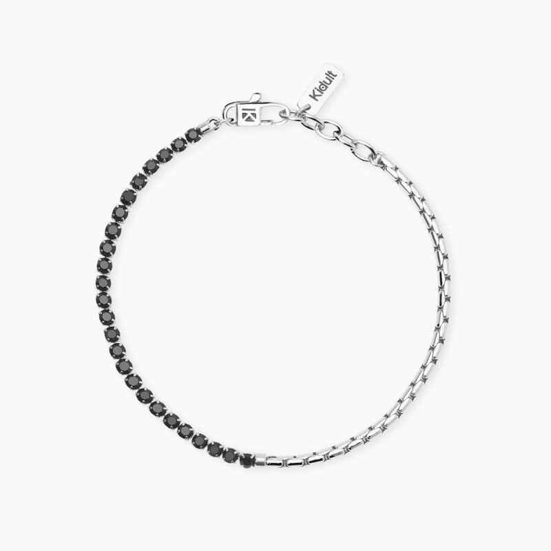 Bracciale con catena veneta e cristalli - 831099