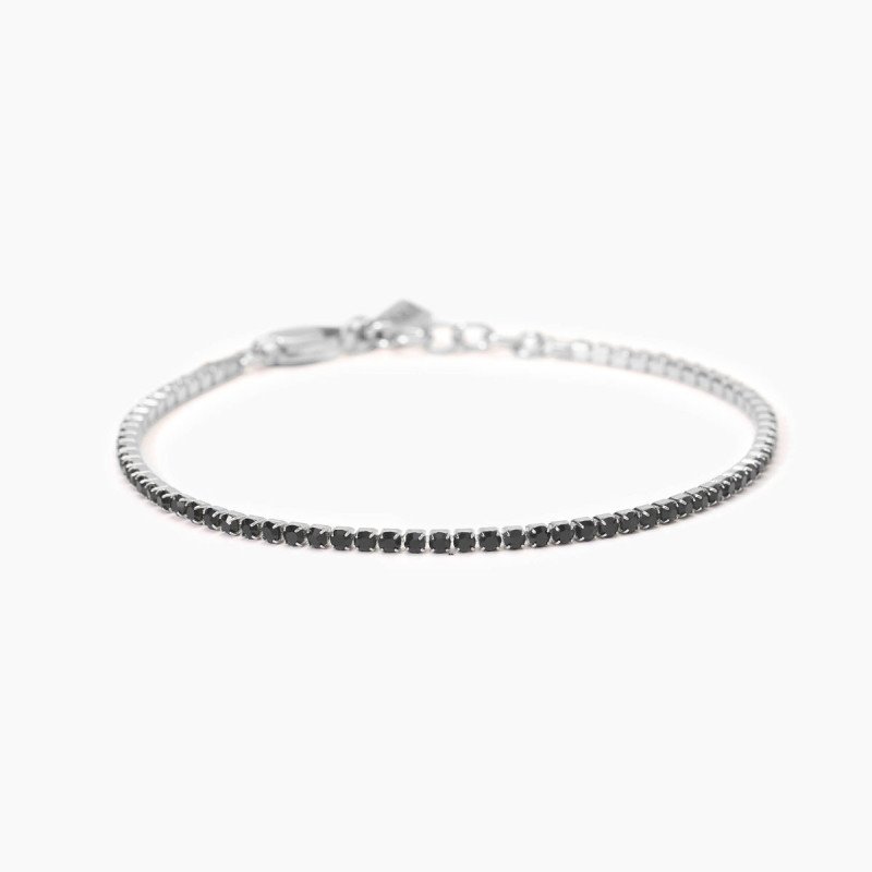 Bracciale tennis con cristalli neri - 831107