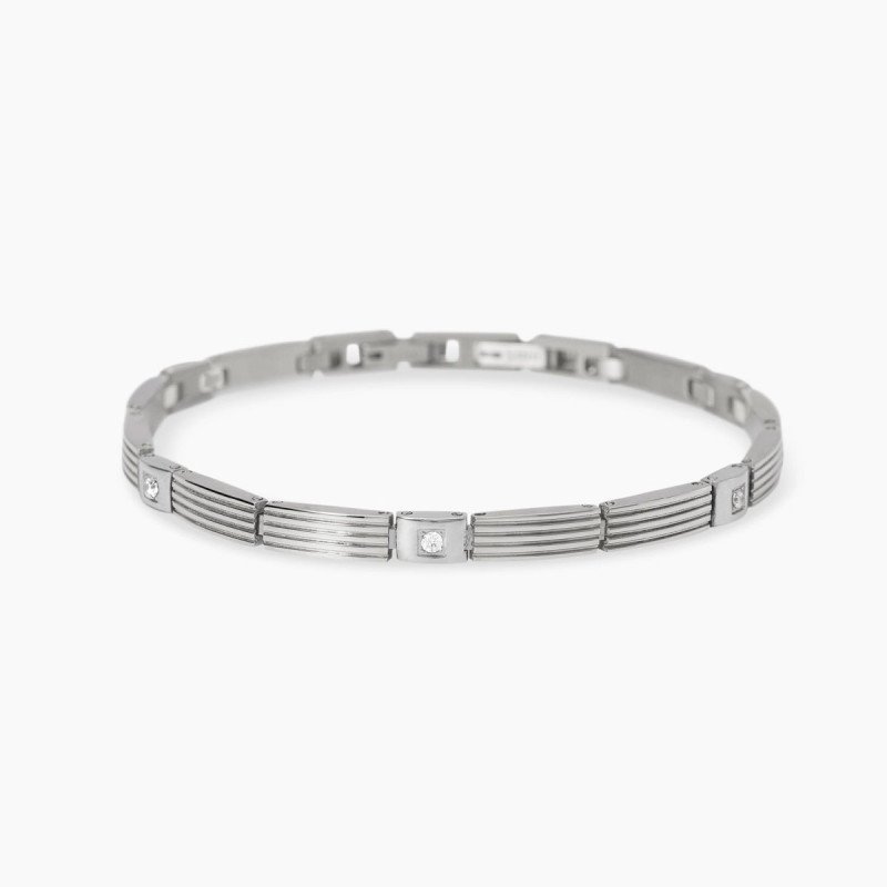 Bracciale in acciaio 316L PVD gunmetal - 831113