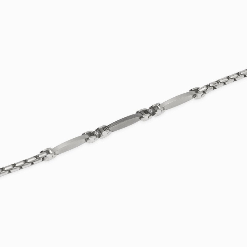 Bracciale in acciaio lucido e satinato - 831117