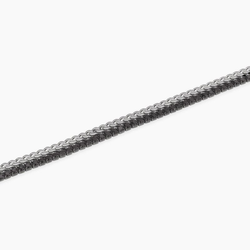 Bracciale con catena franco e catena in cristalli - 831118