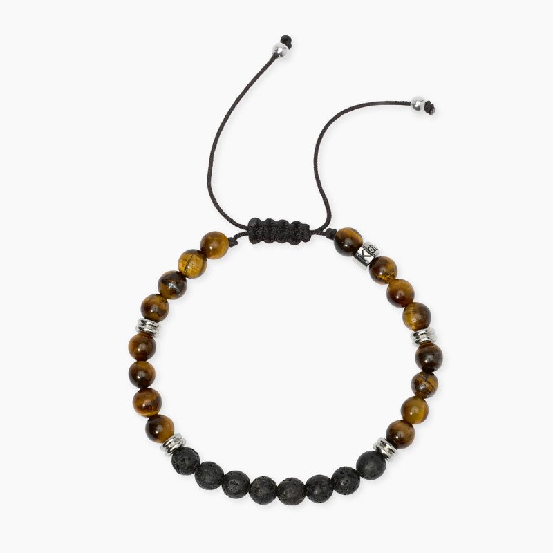 Bracciale regolabile con nylon e pietre - 831131