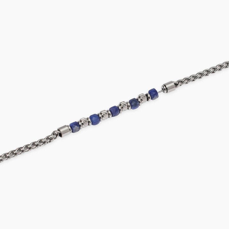 Bracciale in acciaio e sodalite blu - 831138