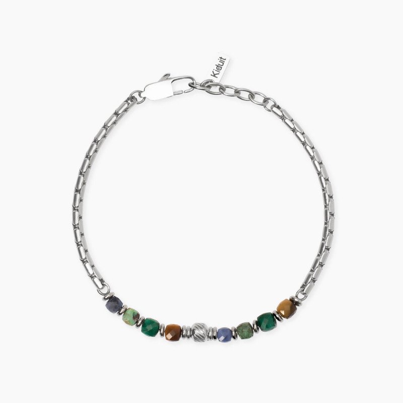 Bracciale in acciaio con pietre multicolor - 831140