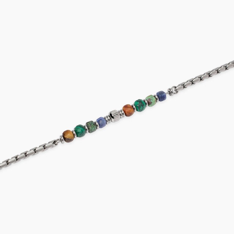 Bracciale in acciaio con pietre multicolor - 831140