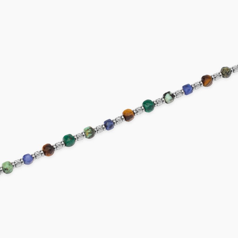 Bracciale in acciaio con pietre multicolor - 831141