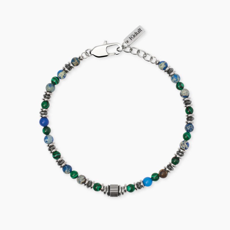 Bracciale in acciaio con pietre multicolor - 831142
