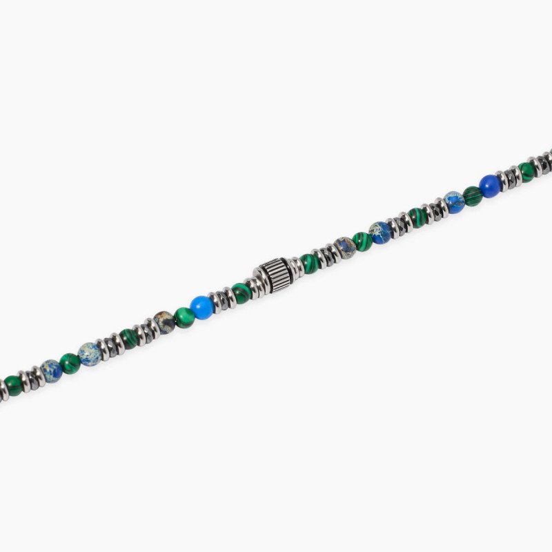 Bracciale in acciaio con pietre multicolor - 831142