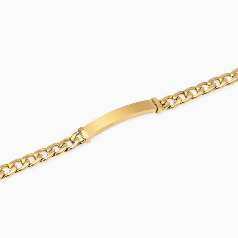 Bracciale in acciaio dorato con piastra - 831147