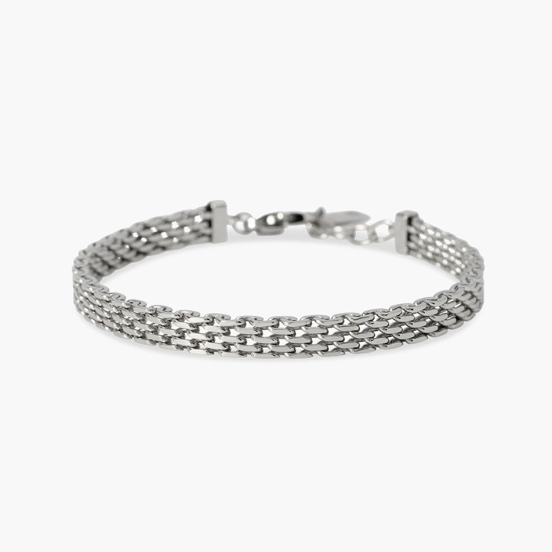 Bracciale in acciaio con maglia Milano - 831166