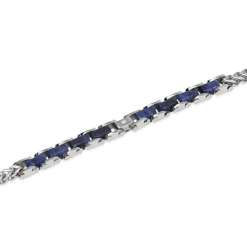 Bracciale con catena franco con sodalite blu - 831176