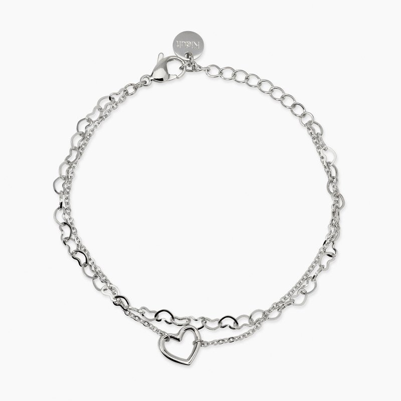Bracciale doppia catena e cuore - 831215