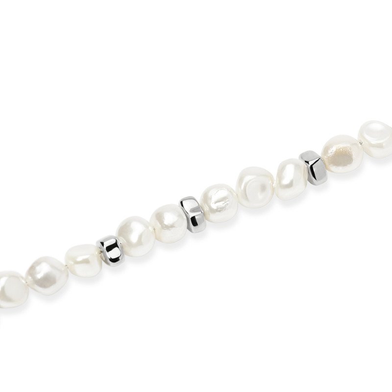Bracciale in acciaio e perle conchiglia - 831229