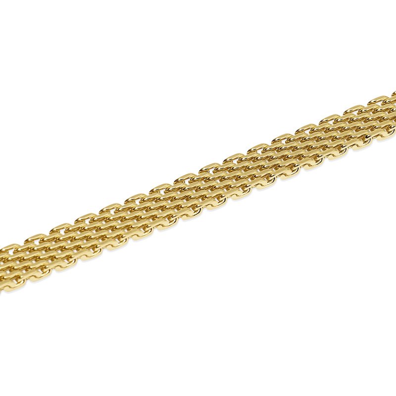 Bracciale regolabile dorato con catena mesh - 831253