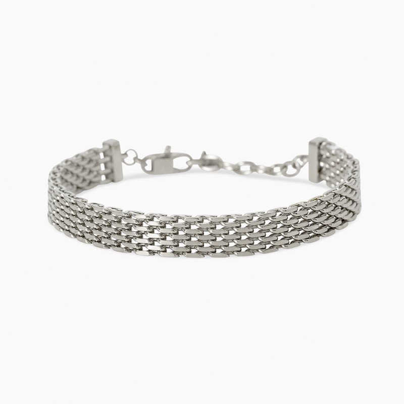 Bracciale regolabile con catena mesh - 831254