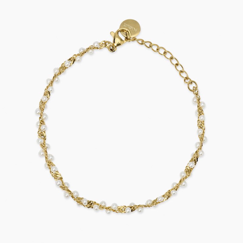 Bracciale dorato con perle conchiglia - 831255