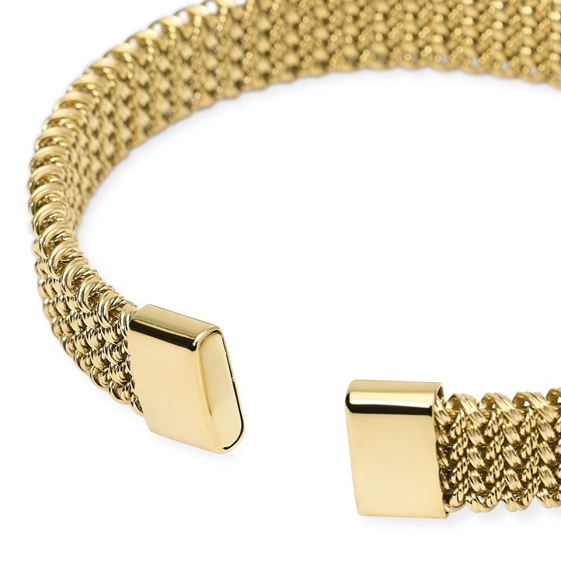 Bracciale cuff dorato con maglia mesh - 831257