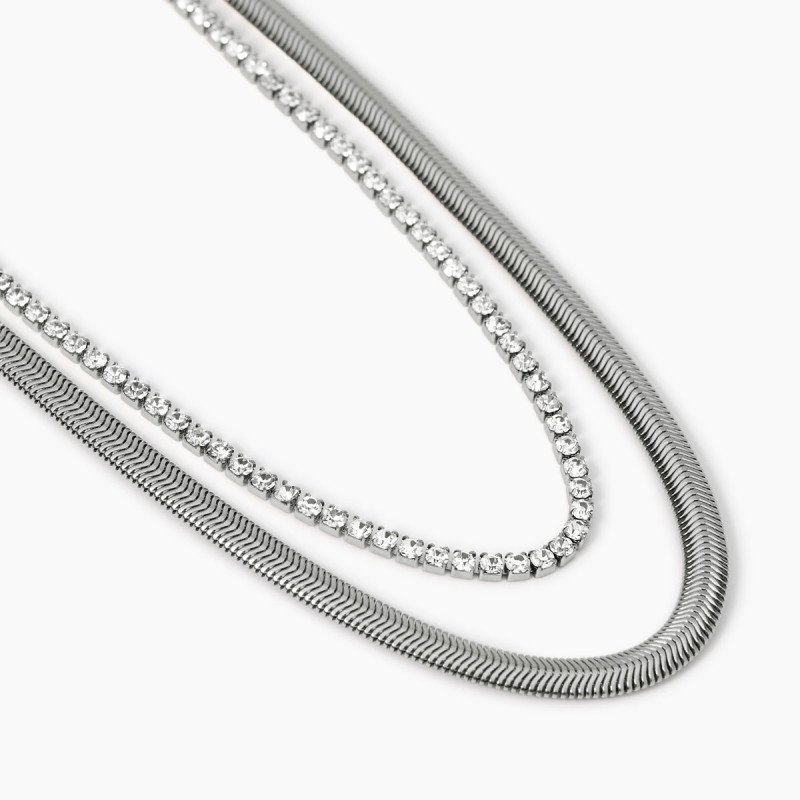 Girocollo con tennis di cristalli - 851014