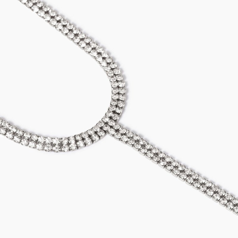 Girocollo tennis cravattino con cristalli - 851018