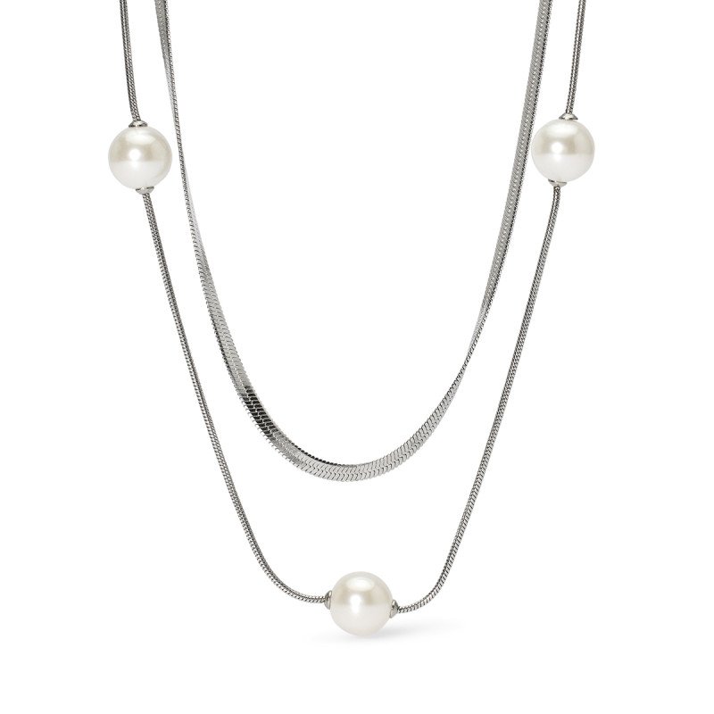 Collana doppia catena con perle conchiglia - 851019