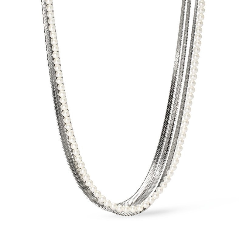 Girocollo con catene e perle conchiglia - 851021