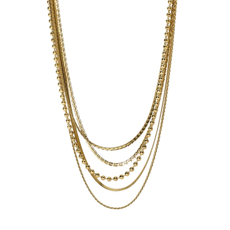 Girocollo dorato con catene multiple - 851023