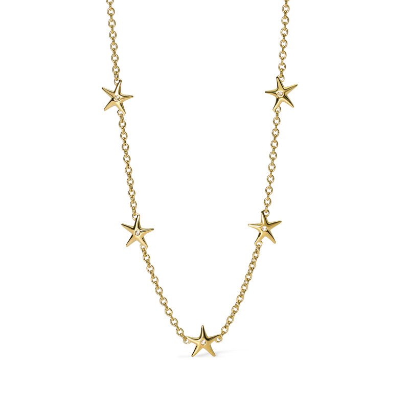 Girocollo dorato con stelle marine - 851035