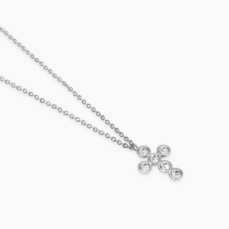 Girocollo con croce in cristalli - 851043