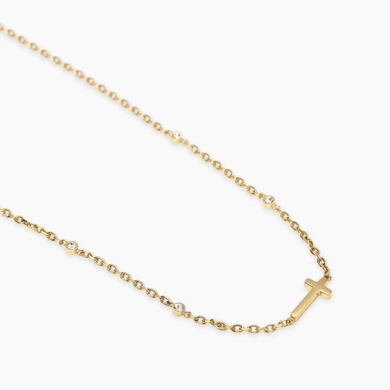 Girocollo dorato con croce - 851063